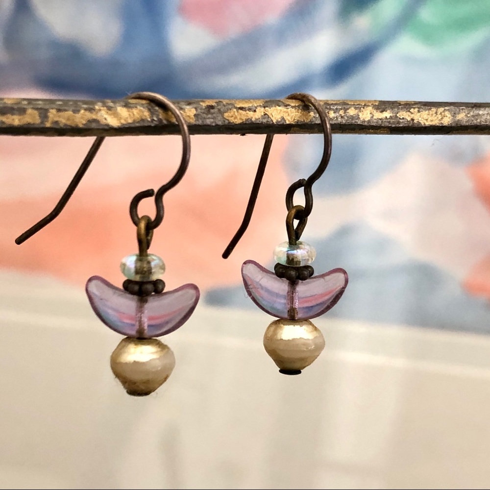 Pink & Pearl Dainty Earring